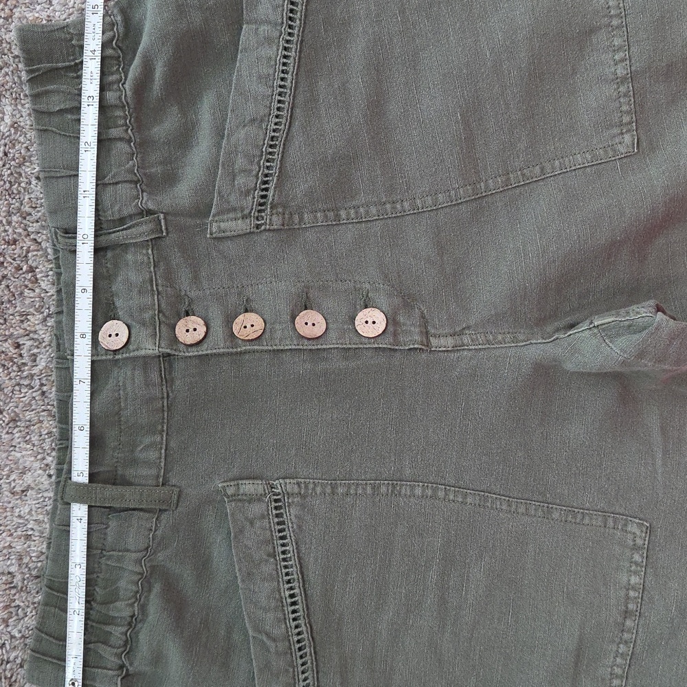 NWT Sundance Olive Green Women's Cropped Pants Sz 4 - Picture 5 of 5